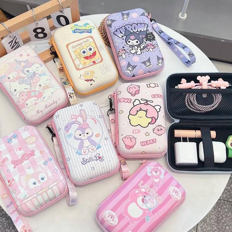Kawaii kuromi hellokittys my melody cinnamoroll saklama çantası